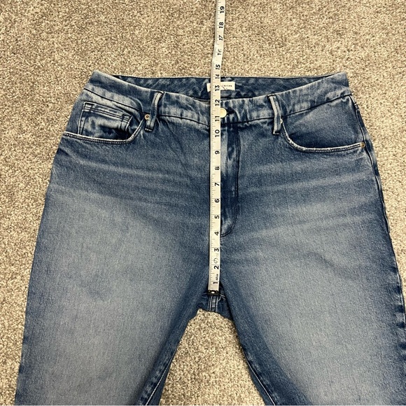 Good American Jeans Womens 12 31 Blue Good Icon Straight Leg High Rise Denim - Picture 4 of 8
